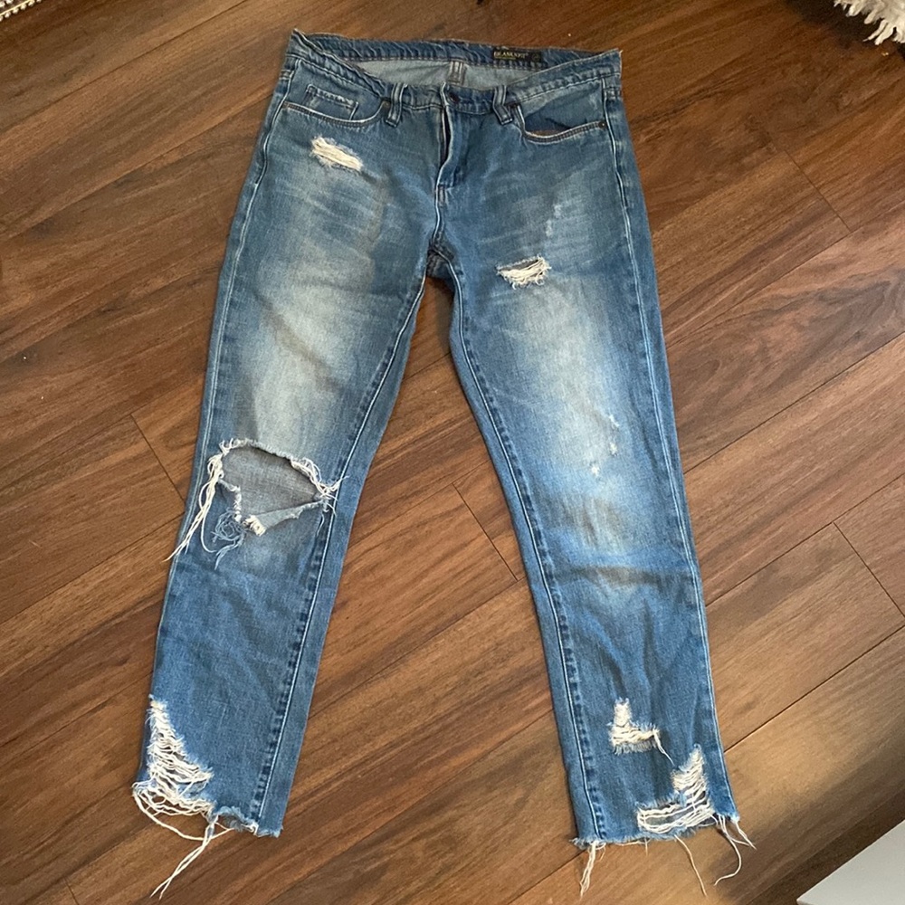 Blank NYC Denim Cropped Girlfriend Jeans